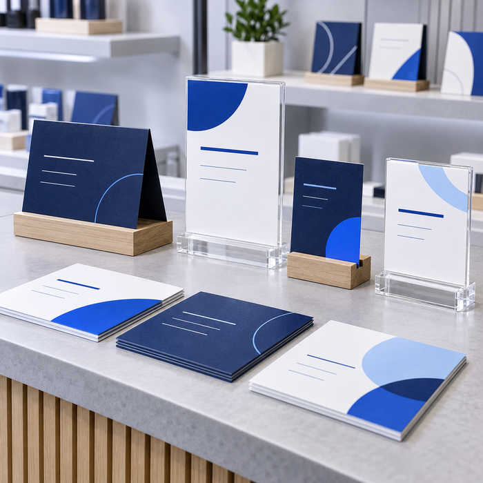 Printed price cards and retail display cards