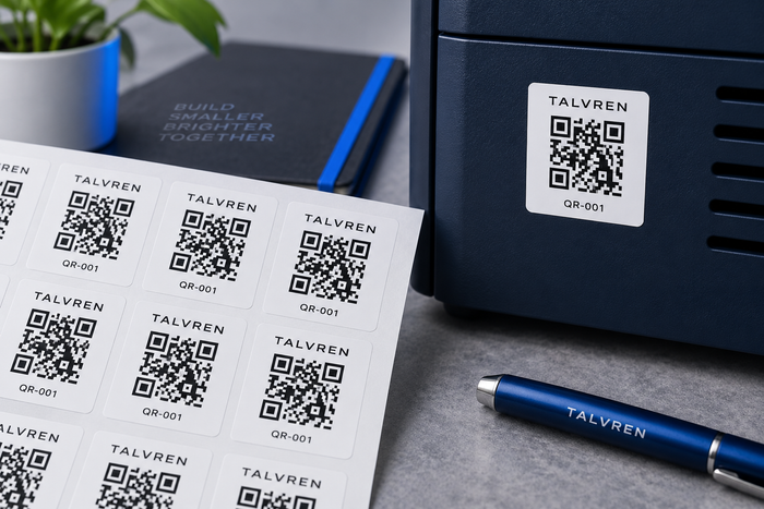 Custom QR code stickers and labels