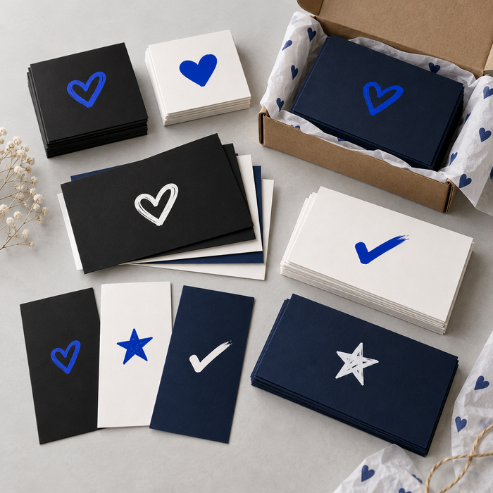 Preset and custom thank you cards