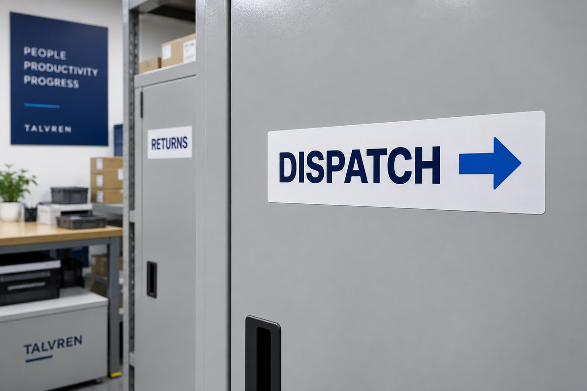 Safety and operational decals for workplaces